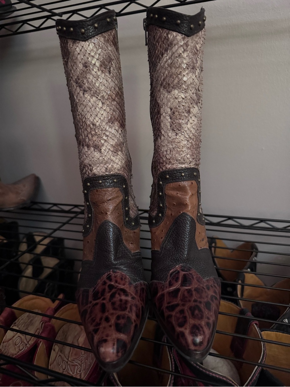 Stuart Weitzman Dark Brown Leather Knee Boots